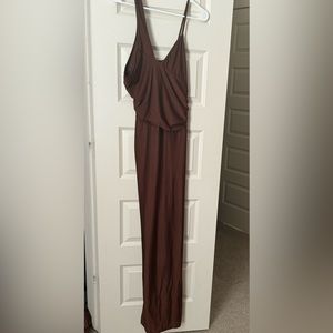 brown long dress